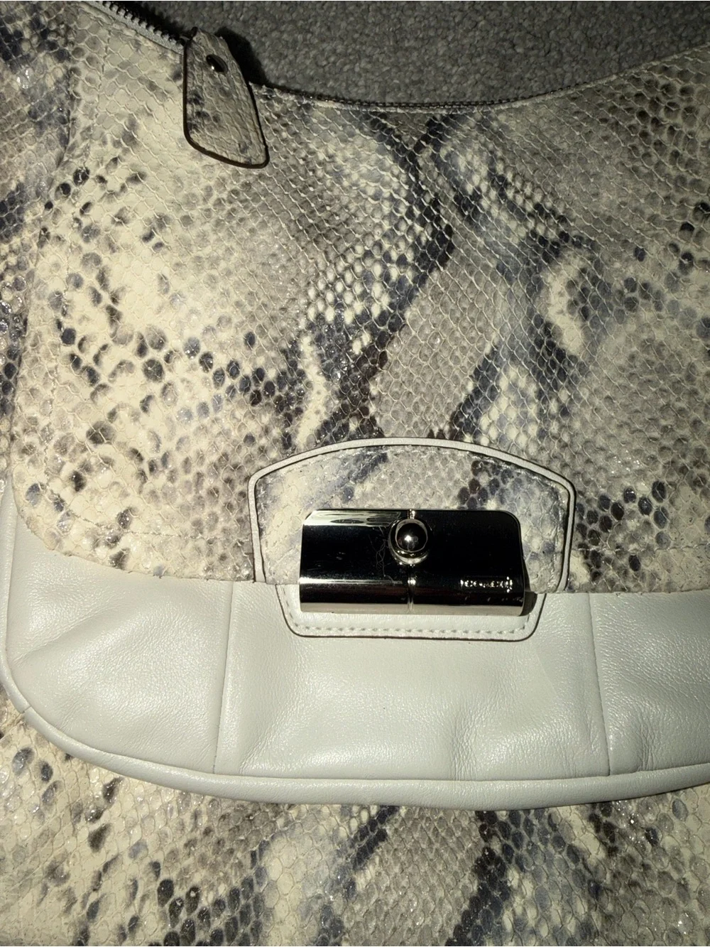 Coach Kristin Embossed Python Round Snakeskin